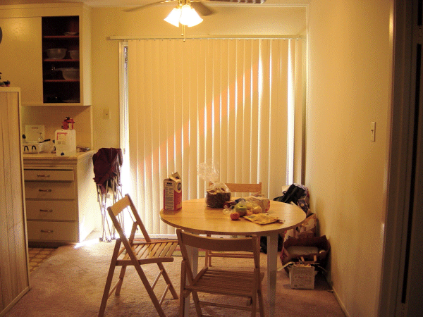 Messy dining room table